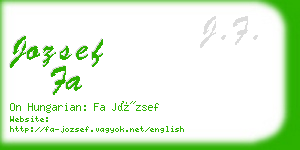 jozsef fa business card